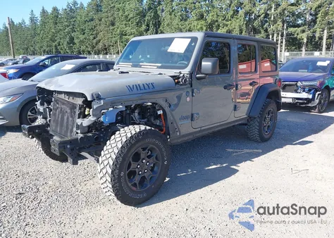 2023 Jeep Wrangler 4Xe 4X4 z USA, uszkodzony, nr VIN 1C4JJXN63PW691460